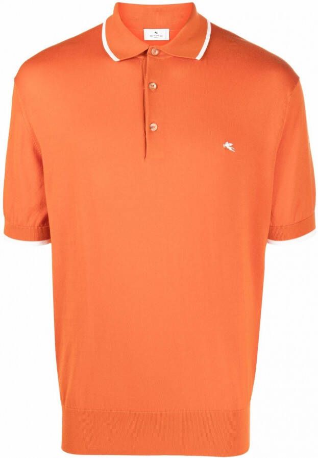 ETRO Poloshirt met geborduurd logo Oranje