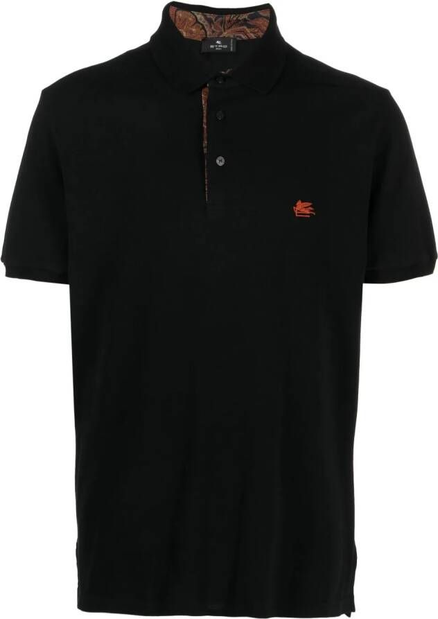 ETRO Poloshirt met geborduurd logo Zwart