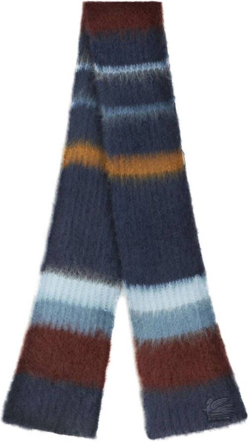 ETRO Ribgebreide sjaal Blauw