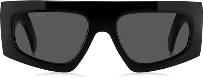 ETRO screen zonnebril met rechthoekig montuur Zwart