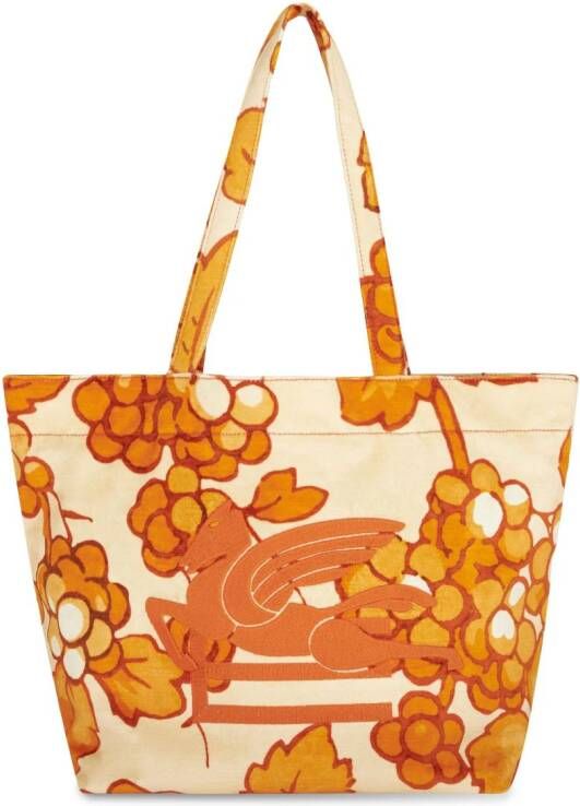 ETRO Shopper met logoprint Oranje