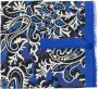 ETRO Sjaal met bloemjacquard Blauw - Thumbnail 1