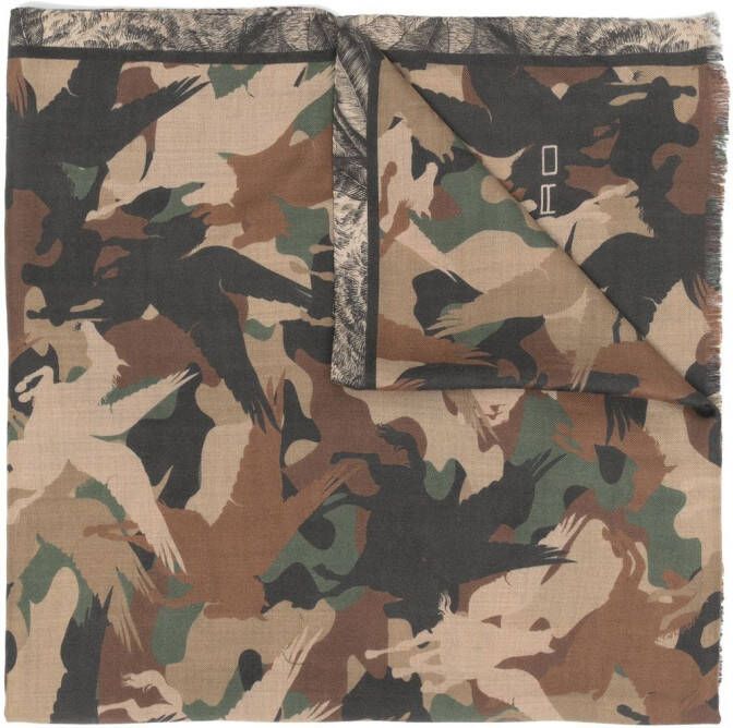 ETRO Sjaal met camouflageprint Groen