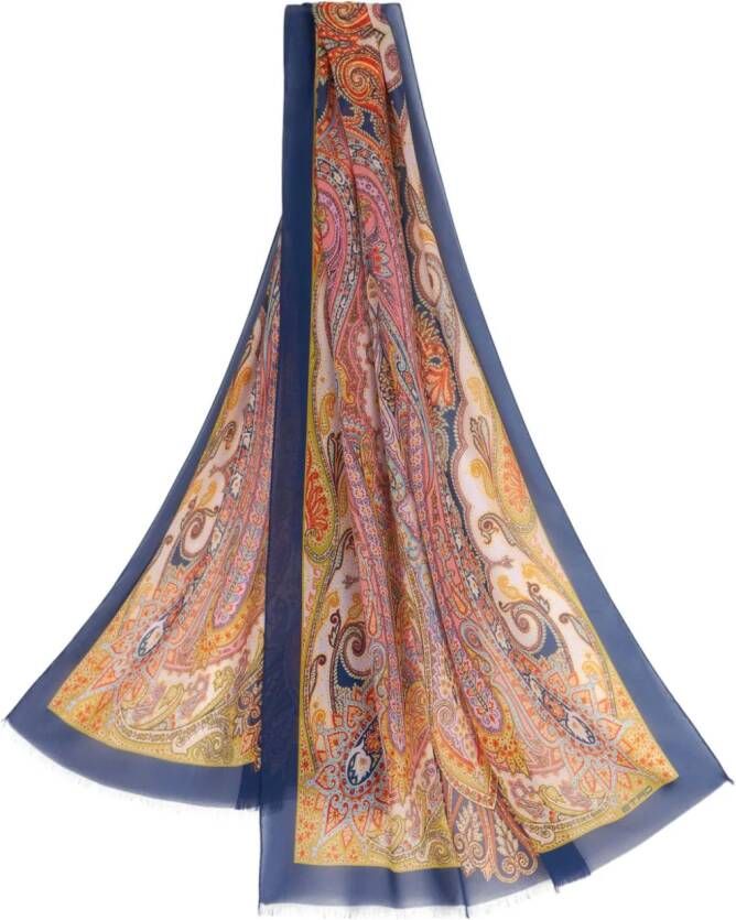 ETRO Sjaal met paisley-print Geel