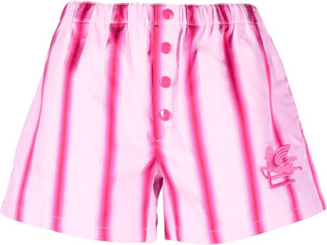ETRO Gestreepte shorts Roze