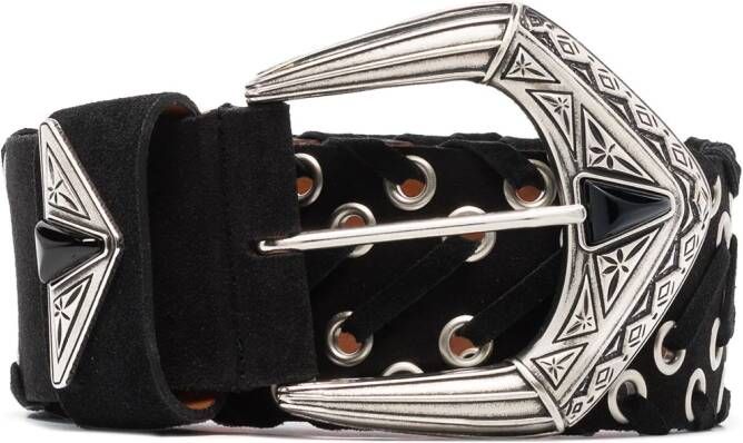 ETRO Suède riem Zwart