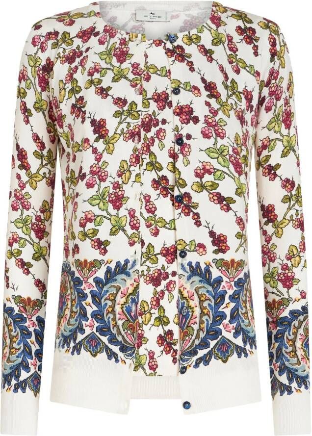 ETRO Tweekleurige set met bessenpatroon Wit