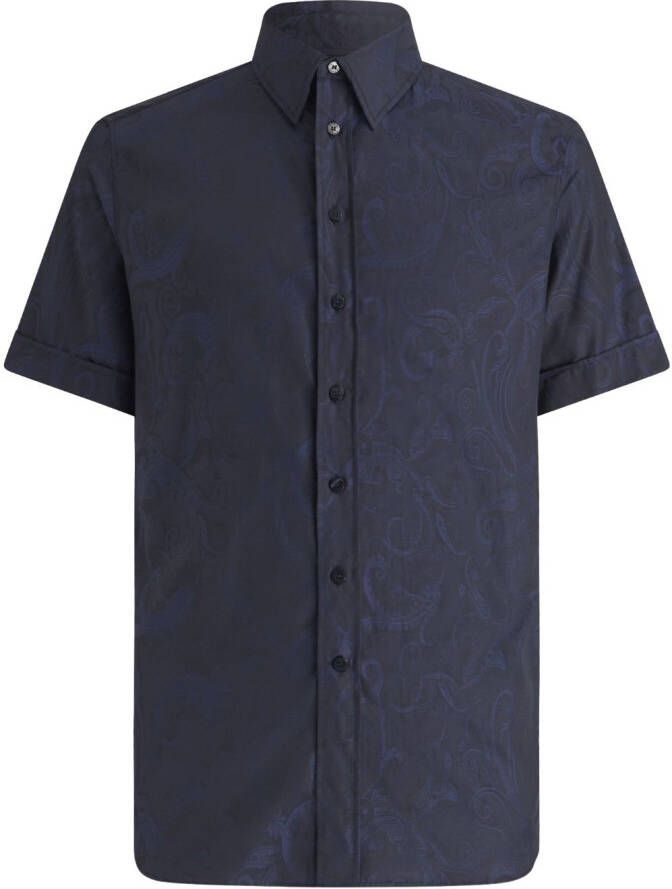 ETRO T-shirt met paisley-print Blauw