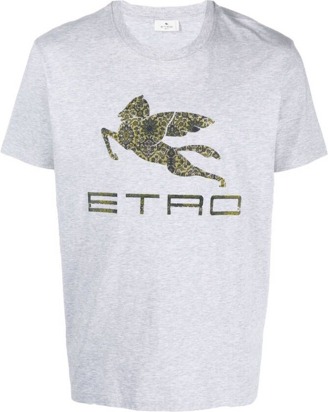 ETRO T-shirt met print Grijs