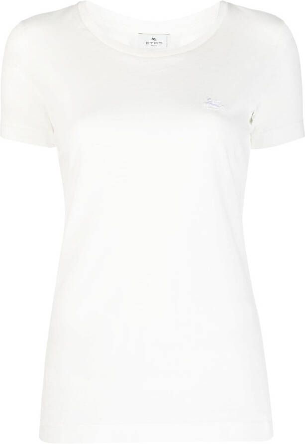ETRO T-shirt met ronde hals Wit