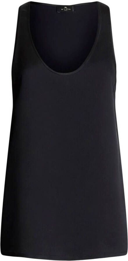 ETRO Tanktop met diepe ronde hals Zwart