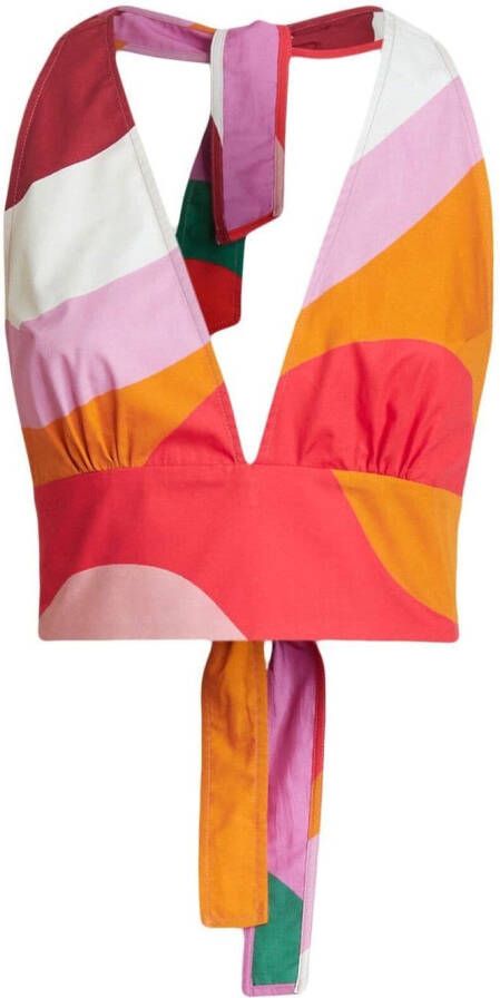 ETRO Top met halternek Oranje