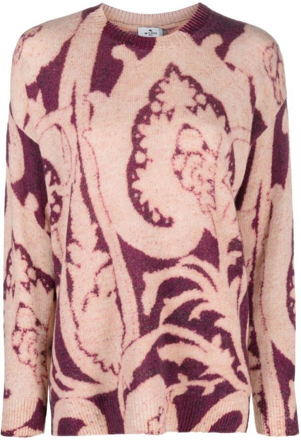 ETRO Trui met paisley-print Rood