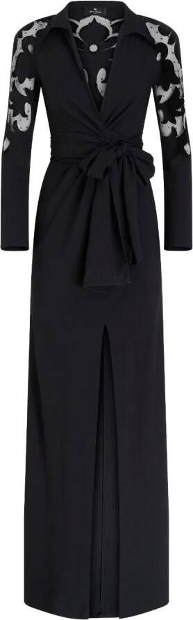 ETRO Semi-doorzichtige maxi-jurk Zwart