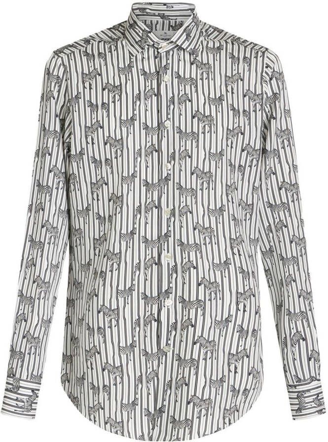 ETRO Overhemd met zebraprint Wit