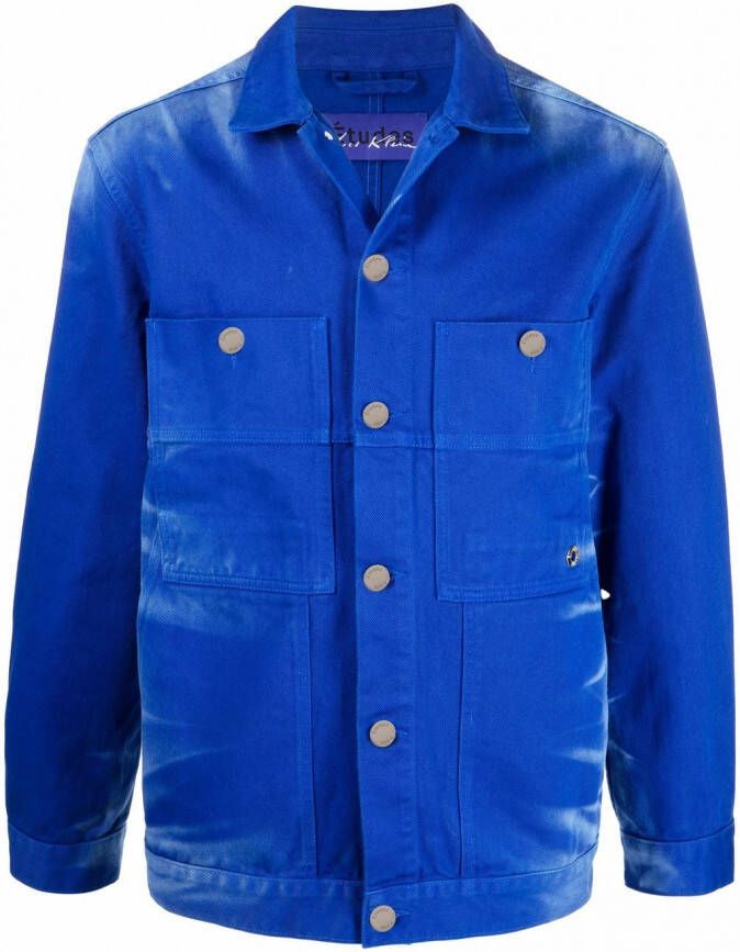 Etudes Button-down shirtjack Blauw