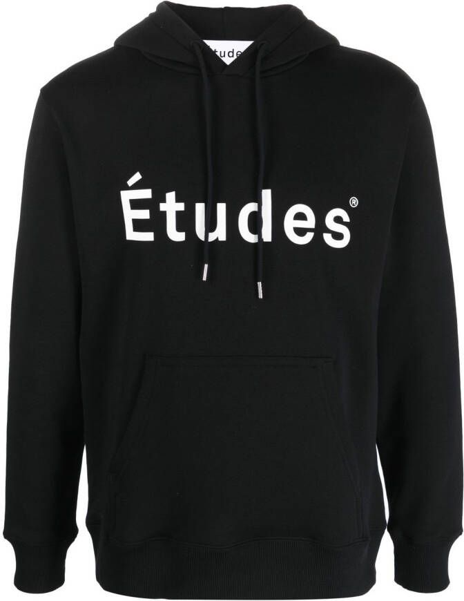 Etudes Hoodie met logoprint Zwart