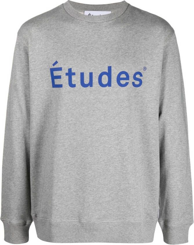 Etudes Sweater met logoprint Grijs
