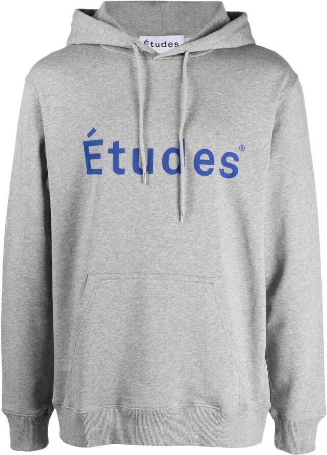Etudes Hoodie met logoprint Grijs