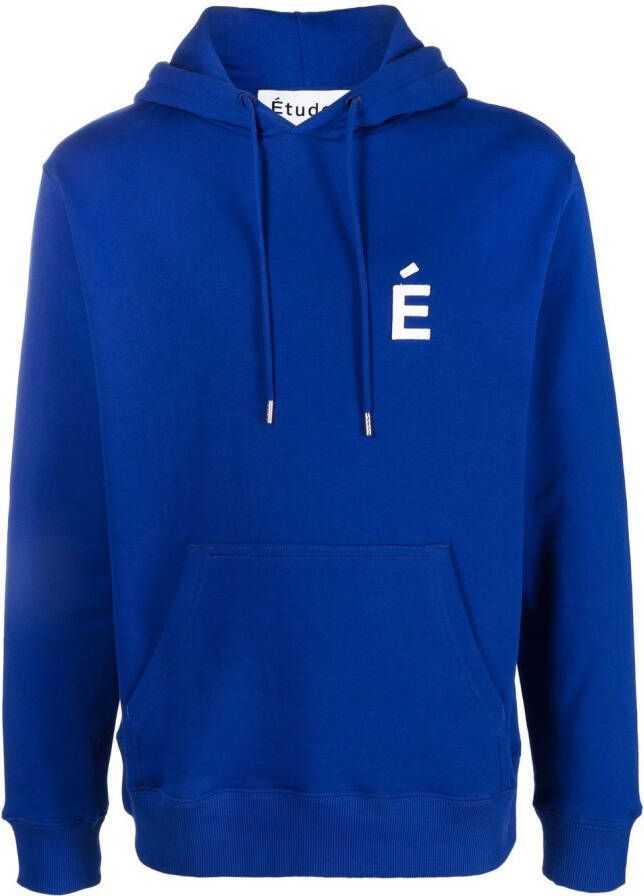 Etudes Hoodie met logoprint Blauw
