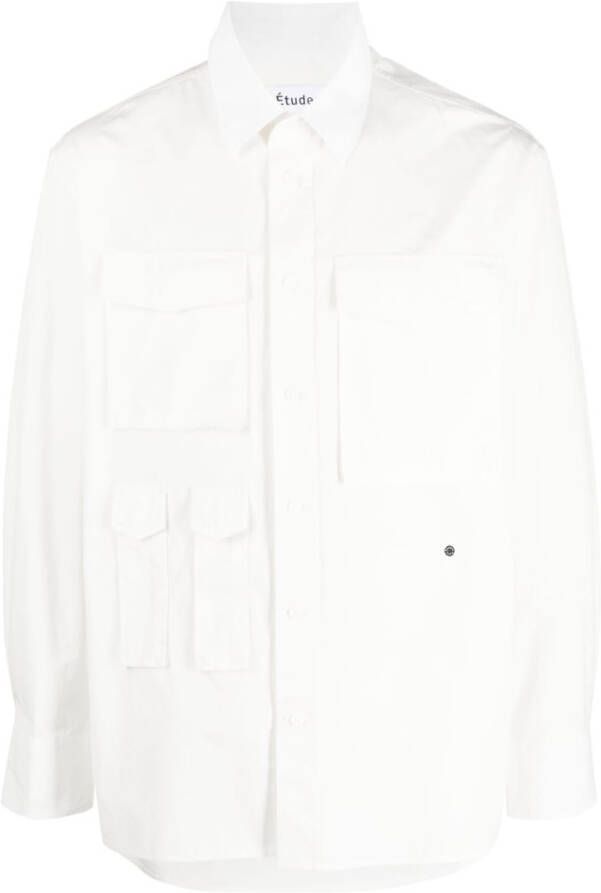 Etudes Overhemd met klepzakken Wit