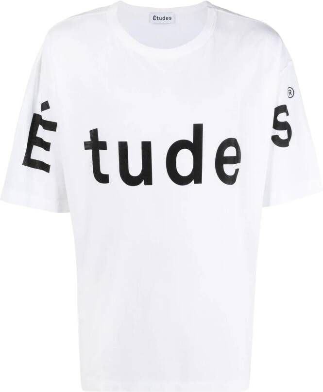 Etudes T-shirt met logoprint Wit