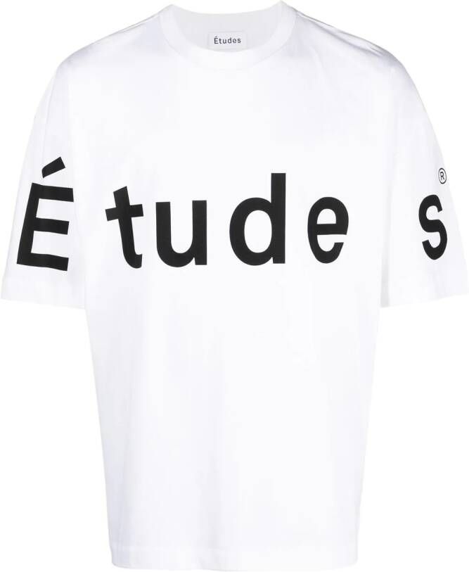 Etudes T-shirt met logoprint Wit