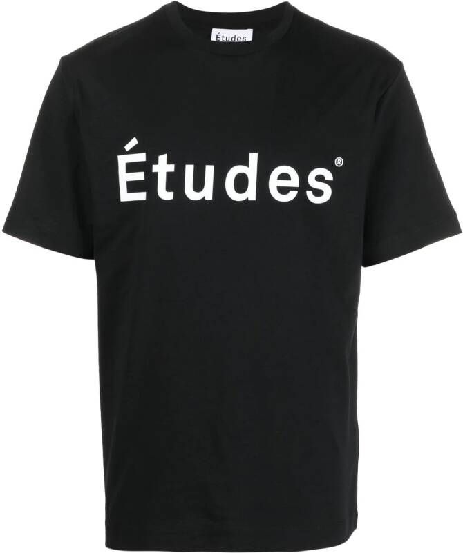 Etudes T-shirt met logoprint Zwart
