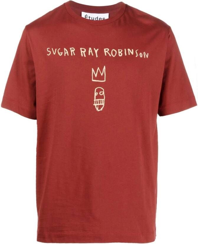 Études Studio T-shirt met print Rood
