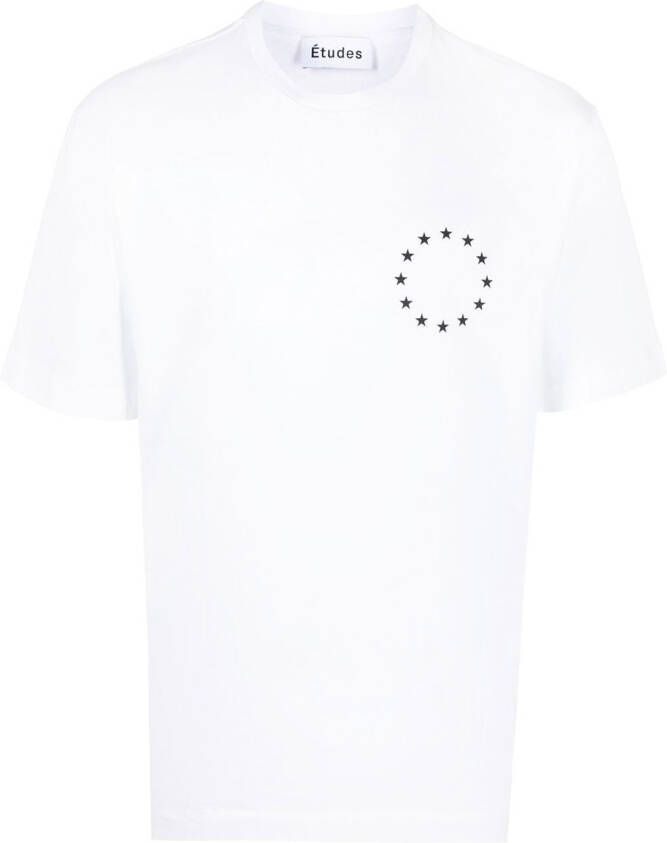 Etudes T-shirt met print Wit