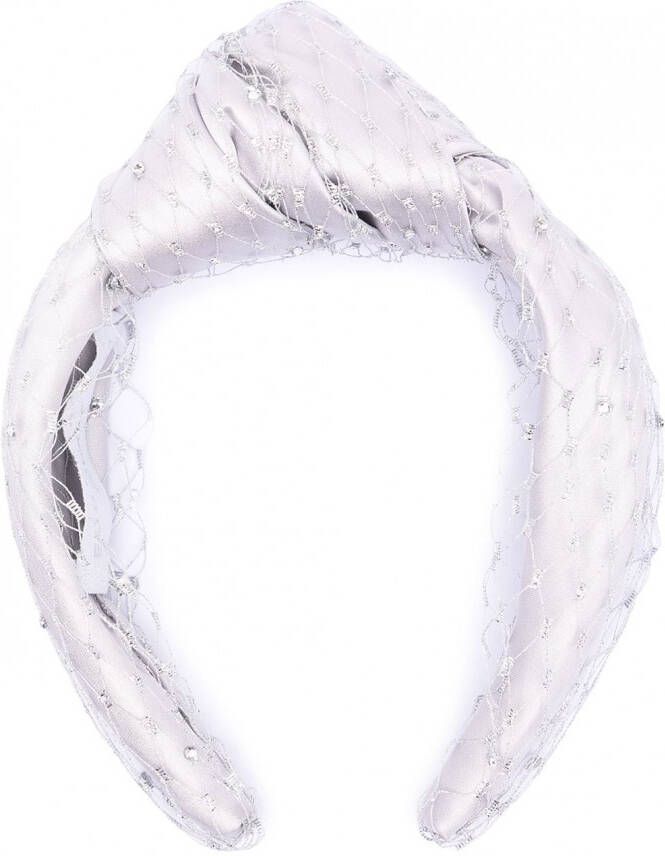 Eugenia Kim Haarband verfraaid met kristallen Wit