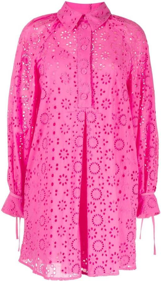Evi Grintela Jurk met pofmouwen Roze