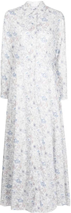 Evi Grintela Jurk met bloemenprint Wit