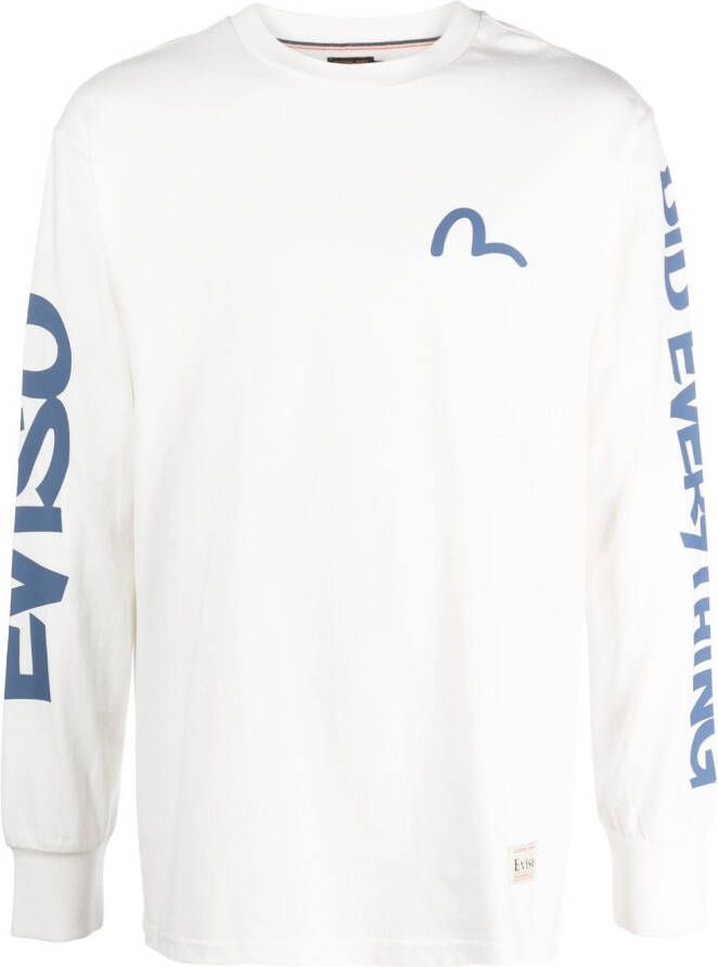 EVISU T-shirt met logoprint Wit