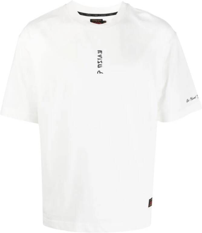 EVISU T-shirt met logoprint Wit