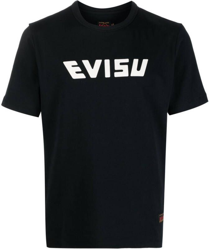 EVISU T-shirt met logoprint Zwart