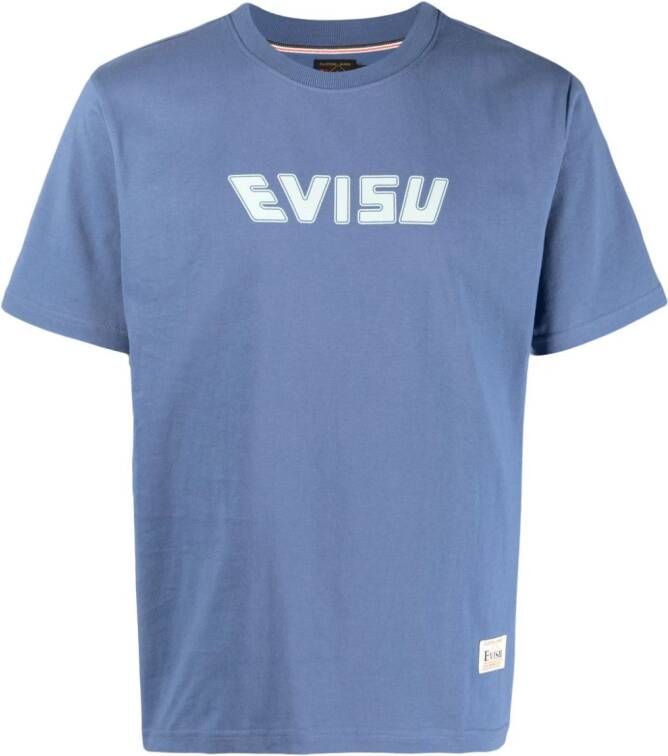 EVISU T-shirt met print Blauw