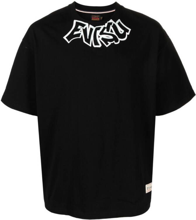 EVISU T-shirt met print Zwart