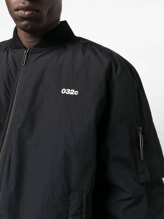 032c Bomberjack met logoprint Zwart