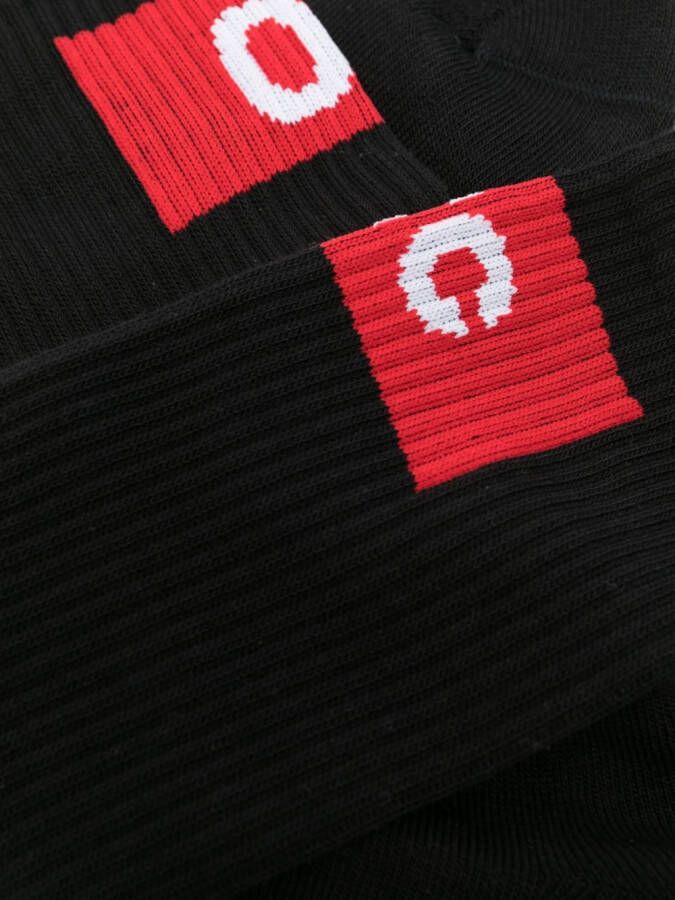 032c Sokken met logoprint Zwart