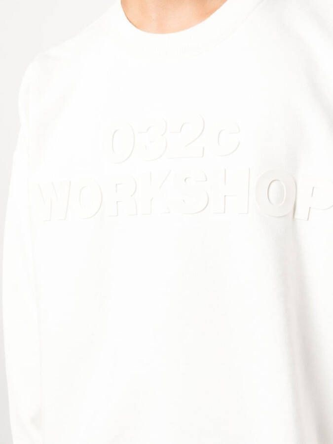 032c Sweater met logoprint Beige