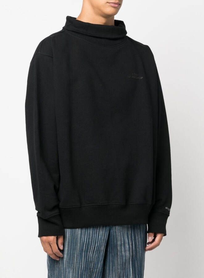 032c Sweater met logoprint Zwart
