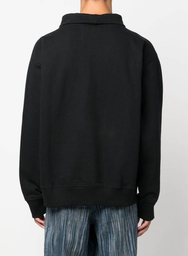 032c Sweater met logoprint Zwart