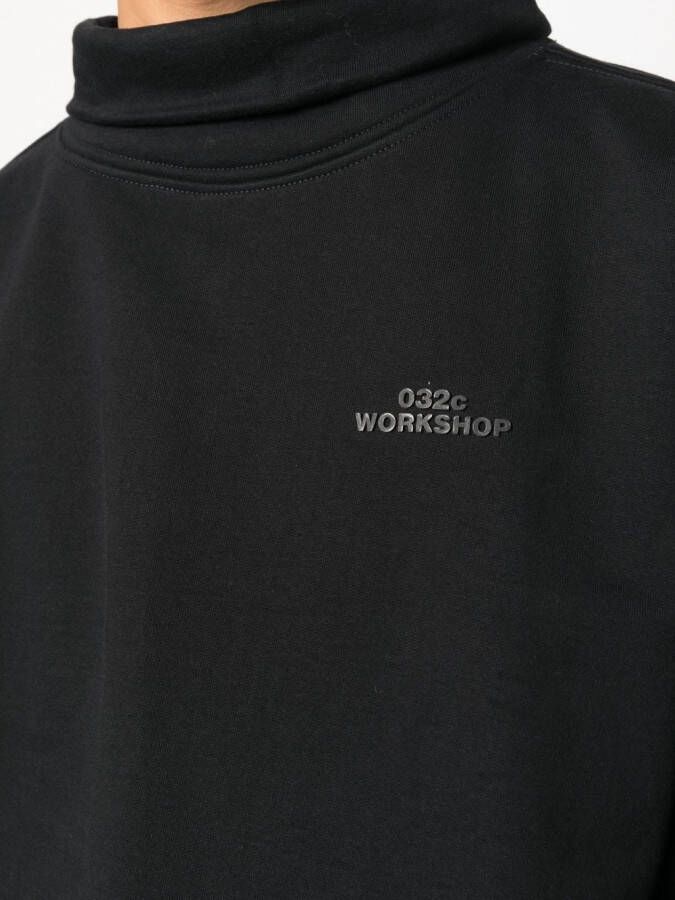 032c Sweater met logoprint Zwart