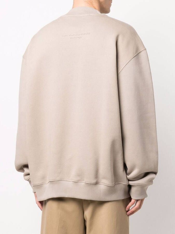 032c Sweater met Maria reliëf Beige