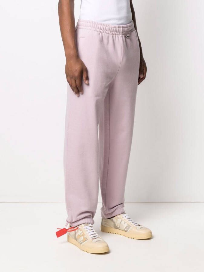 032c Trainingsbroek met logoplakkaat Beige