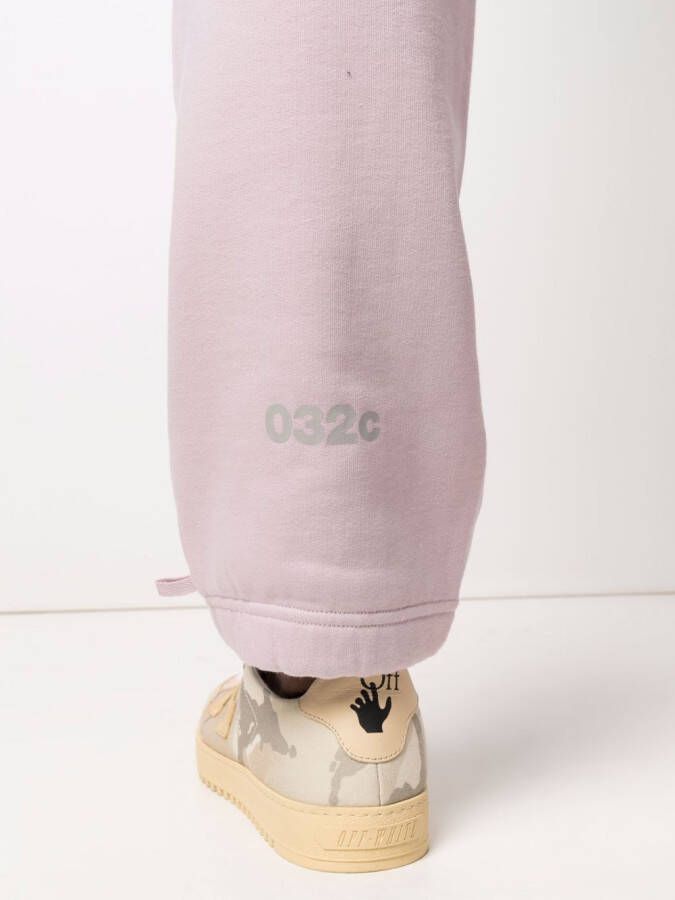 032c Trainingsbroek met logoplakkaat Beige