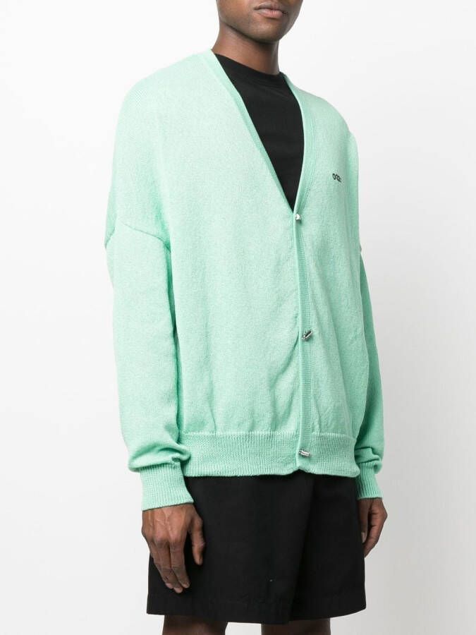 032c Vest met logoprint Groen