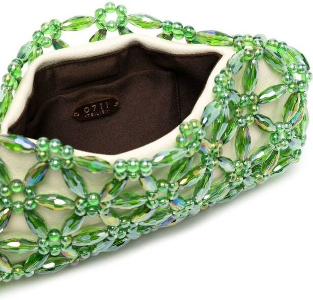 0711 Clutch verfraaid met kralen Groen