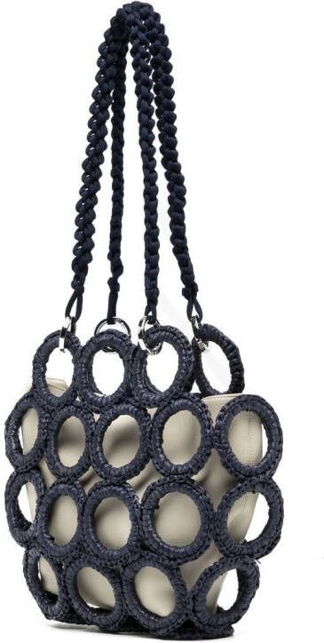 0711 Geweven shopper Blauw
